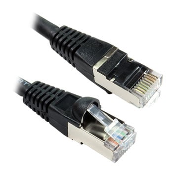 Cables Direct 15M Cat6a LSZH RJ45 Black Moulded Snagless Ethernet Cable