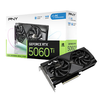 PNY NVIDIA GeForce RTX 5060 Ti 8GB OC DUAL Fan Blackwell Graphics Card