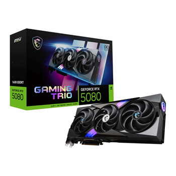 Refurbished MSI NVIDIA GeForce RTX 5080 16GB GAMING TRIO OC Blackwell Graphics Card