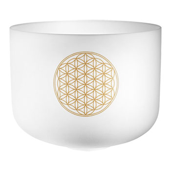 Meinl 16" Flower of Life Crystal Singing Bowl, 128 Hz / C3