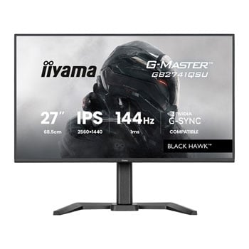 iiyama 27" GB2741QSU-B1 G-Master BLACK HAWK  QHD 144Hz Adaptive Sync IPS Gaming Monitor