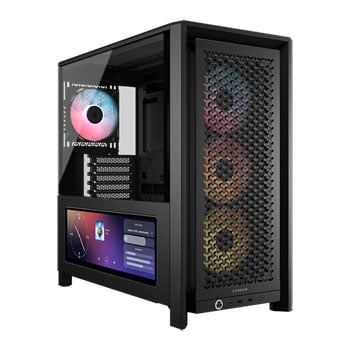 CORSAIR FRAME 4000D LCD RS ARGB Black Tempered Glass Mid Tower ATX PC Case with 14.5" XENEON EDGE