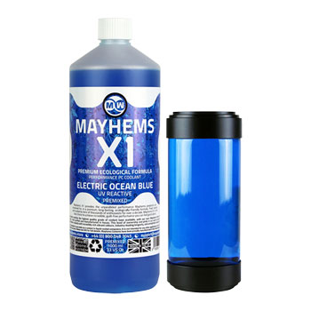 Mayhems X1 Electric Ocean Uv Reactive Premixed Fluid - 1L Extra Large Blue Mx1p1lblx6