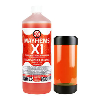 Mayhems X1 Neon Sunset Uv Reactive Premixed Fluid - 1L Extra Large Orange Mx1p1lorx6
