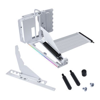Lian Li 200Mm 4-Slot Vertical Gpu Kit V4 With Argb Pcie Riser Whit Size 5.0 White Vg4-5-V4w