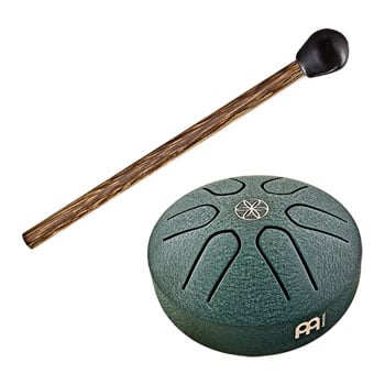 Meinl Sonic Energy 3" Pocket Steel Tongue Drum, A Major, 6 notes, 440 Hz, Dark Green, Germ of Life