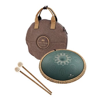 Meinl Sonic Energy 16" Octave Steel Tongue Drum, F# Minor, 9 Notes, 432 Hz, Dark Green