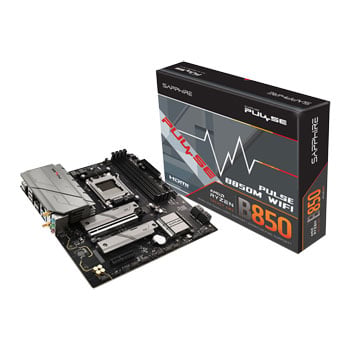 Sapphire PULSE B850M WIFI AM5 DDR5 PCIe 4.0 MicroATX Motherboard