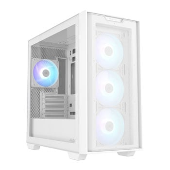 Open Box ASUS A21 PLUS MicroATX ARGB White Gaming Case