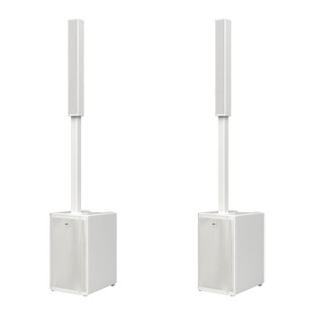 RCF EVOX J9 (Pair) Active Three-way Portable Column Speaker (White)