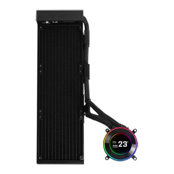 Refurbished Lian Li Hydroshift II LCD-C 360N Black All-in-One Fanless CPU Cooler with LCD
