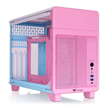 Open Box Thermaltake TR100 Bubble Pink Mini Tower mITX PC Gaming Case