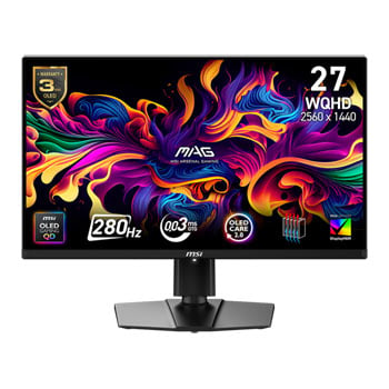 Refurbished MSI 27" MAG 271QP QD-OLED X28 280Hz WQHD QD-OLED TrueBlack HDR400 Gaming Monitor