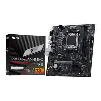 MSI PRO A620AM-B EVO AM5 DDR5 PCIe 4.0 microATX Motherboard