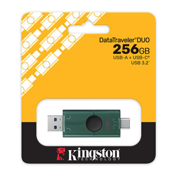Kingston DataTraveler Duo 256GB Dual Interface Sliding Cap USB Flash Drive