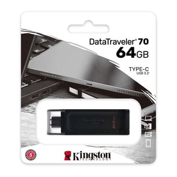 Kingston DataTraveler 70 64GB USB-C 3.2 Gen 1 Flash Drive