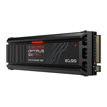 SANDISK OPTIMUS GX PRO 8100 8TB M.2 (2280) PCIe Gen 5 NVMe 2.0 SSD / Solid State Drive with Heatsink