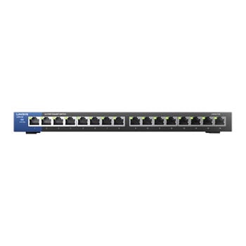 Linksys LGS116P Business 16-Port Gigabit 8x PoE+ 8xGbE Network Switch with QoS