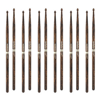 6 x Pairs ProMark Rebound 2B FireGrain Hickory Drumstick, Acorn Wood Tip