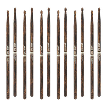 6 x Pairs - ProMark Classic Forward 5B FireGrain Hickory Drumstick, Oval Wood Tip