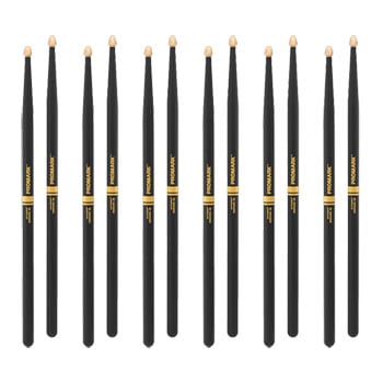 6 x Pairs ProMark Rebound 5B ActiveGrip Hickory Drumstick, Acorn Wood Tip