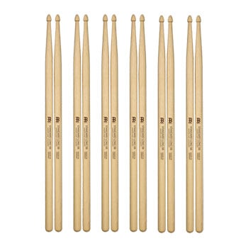6 x Pairs - Meinl Standard Long 5B American Hickory Drumsticks - SB104