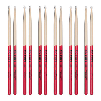 6 x Pairs Vic Firth American Classic 5A w/ Vic Grip Drumsticks
