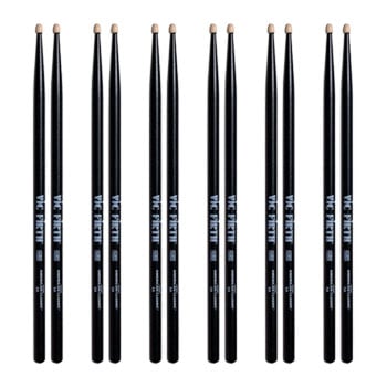 6 x Pairs Vic Firth - VF-5AB Black Hickory Drumsticks