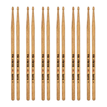 6 x Pairs - Vic Firth VF-5BT Drumsticks Wood Tip