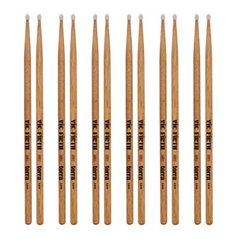 6 x Pairs Vic Firth VF-5ATN Drumsticks Nylon Tip