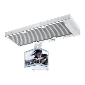 Lian Li Hydroshift II OLED Curved 360 Fanless White All in One Liquid CPU Cooler