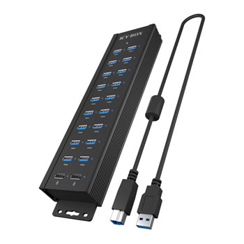 Open Box ICY BOX ICY BOX USB 3.2 Gen 2 Type-A Mains Powered Hub with 15W Power Delivery