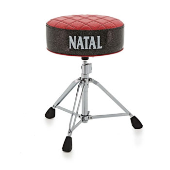 Natal Deluxe Padded Drum Throne Red Top with Black Sides