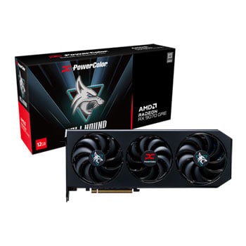 Powercolor Amd Radeon Rx 9070 Gre Hellhound 12Gb Gddr6 Graphics Card Rx9070gre 12G-L/Oc