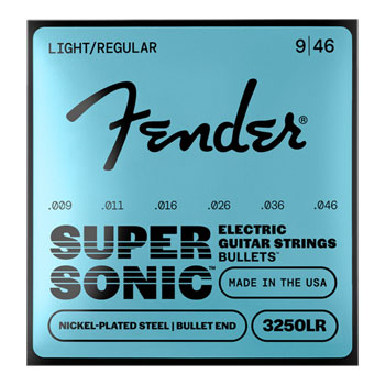 Fender SuperSonic™ Bullets® 3250LR Guitar Strings, Nickel-Plated Steel, Bullet End, Gauges .009-.046
