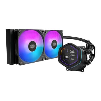 Cooler Master MasterLiquid Core Nex Digital 240 Black ARGB All in One Liquid CPU Cooler