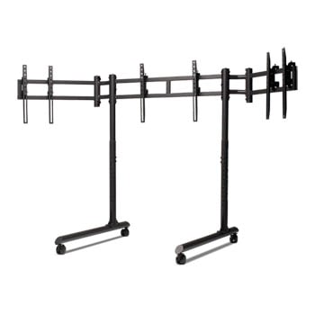 Next Level Racing Round Tube Freestanding Triple Monitor Stand