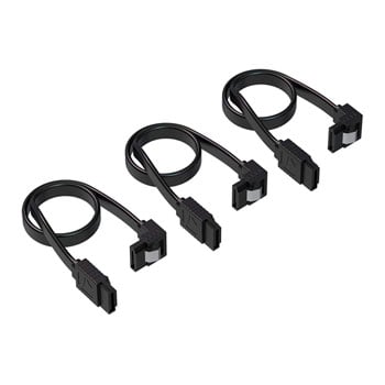 Sabrent CB-SRK3 Triple Pack 50cm SATA III 6Gbps Right Angle Cable with Latch