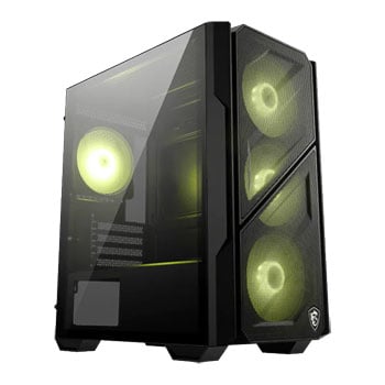 MSI MAG FORGE M110R AIRFLOW Black Tempered Glass MicroATX Tower PC Case