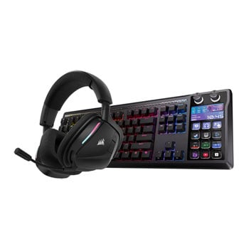 CORSAIR GALLEON 100 SD Mechanical Keyboard + VOID WIRELESS v2 Gaming Headset Carbon Bundle