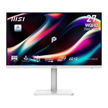 Open Box MSI PRO MAX 271QPHW E14 27" QHD 144Hz IPS Adaptive Sync Gaming Monitor