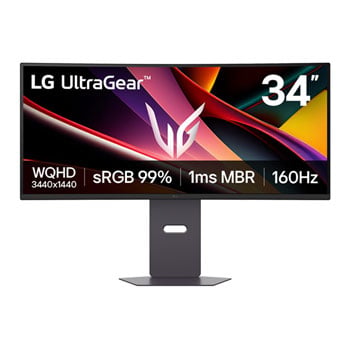 LG UltraGear 34G600A-B 34” 1800R UWQHD 160Hz FreeSync Premium HDR10 VA Curved Monitor