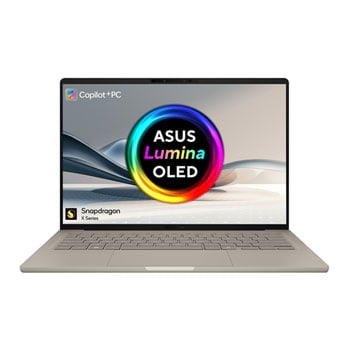 Refurbished ASUS Zenbook A14 OLED Snapdragon X CPU Adreno Graphics Laptop - Zabriskie Beige
