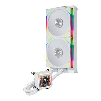 Lian Li Galahad II LCD 280 White with UNI FAN TL 140 Wireless ARGB Fans