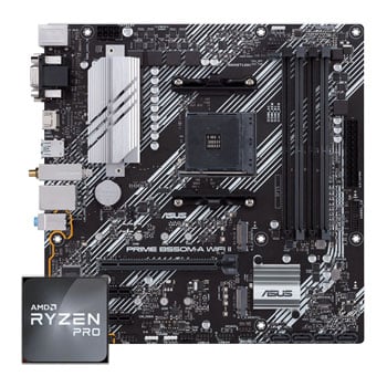 ASUS PRIME B550M-A Wi-Fi II + AMD Ryzen 5 PRO 4650G MPK CPU/Motherboard Bundle