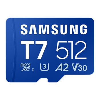 Samsung T7 512GB A2 V30 microSDXC UHS-I SD Card