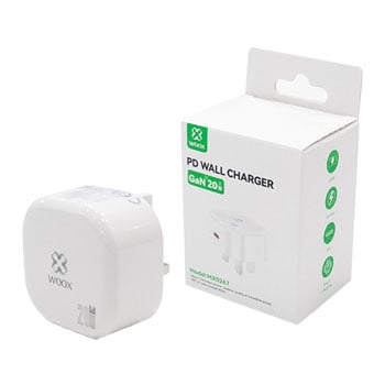 Woox MX0267 Single Port 20W USB-C GaN PD Wall Charger UK