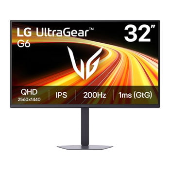Open Box LG UltraGear G6 32G620B-B 32" QHD 200Hz HDR10 IPS Gaming Monitor