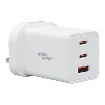 Tower Power 65W USB PD Wall Charger UK