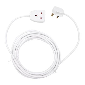 Tower 5 Metre 1 Socket Individually Mains Extension Lead White